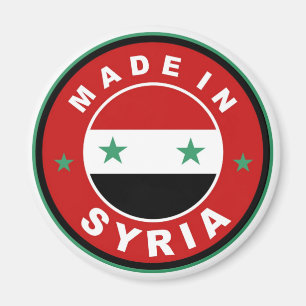 product country flag label made in syria magnet