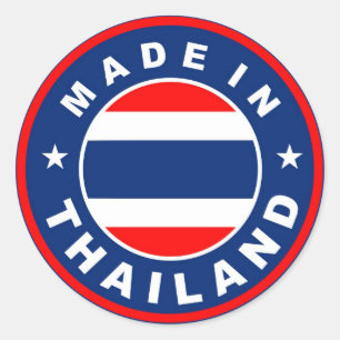product country flag label made in thailand