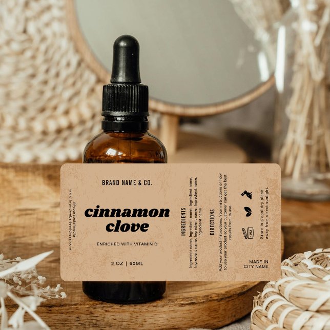  Product Customisable Brown Rustic Label (Creator Uploaded)