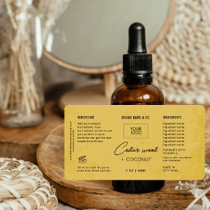 Product Customisable Golden Rustic Label