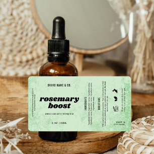  Product Customisable Herb Green Rustic Label