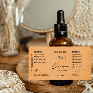  Product Customisable Orange Rustic Label