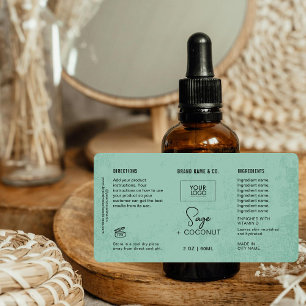 Product Customisable Sage Green Rustic Label