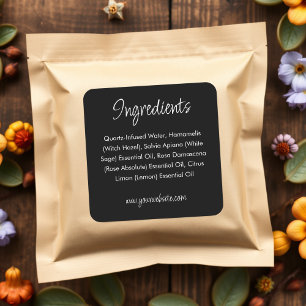  Product Ingredient Label   Black