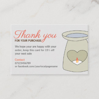 Product insert thank you card / Business card size