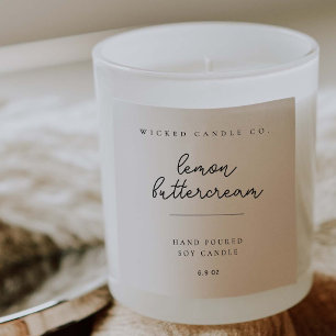 Product Label Minimal Candle Jar Branding Stickers