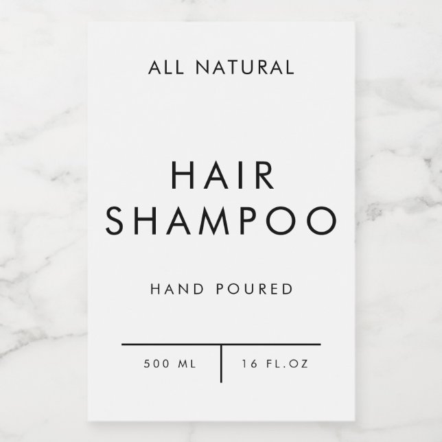 product label organisation storage - HAIR SHAMPOO (Single Label)