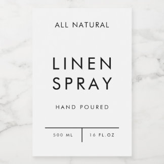 product label organisation storage - LINEN SPRAY