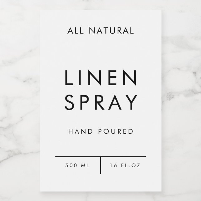 product label organisation storage - LINEN SPRAY (Single Label)