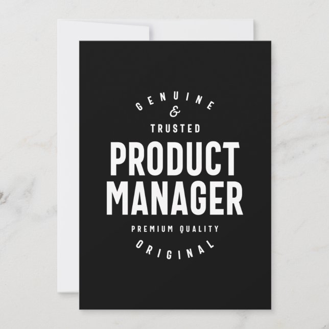 Product Manager Job Title Gift Invitation (Front)