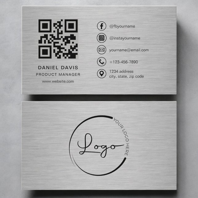 Product Manager Metal QR Code Business Card (Creator Uploaded)