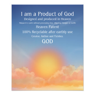 Product of God Art Photo Print