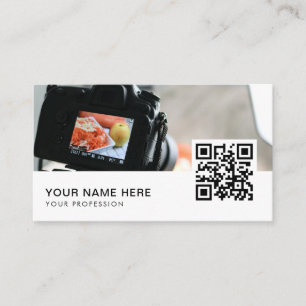 product photographer QR Code Business Card