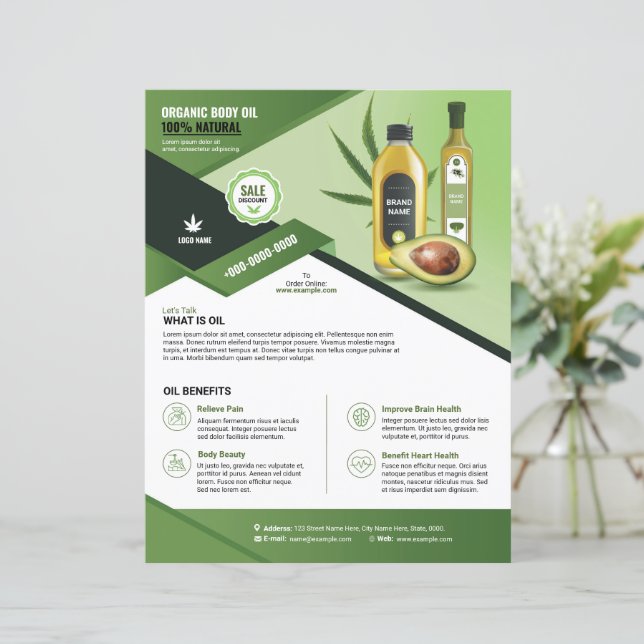 Product Promotion Flyer Template  (Standing Front)