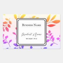 Product Rectangle Sticker Label