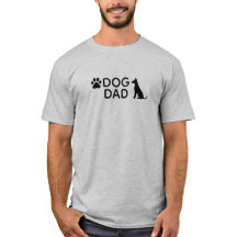 Product Title: DOG DAD Paw Print T-Shirt | Gray