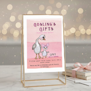 Product Title: Silly Goose & Pink Bow   Custom Invitation