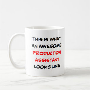 production assistant, awesome coffee mug