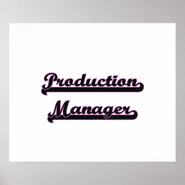 Production Manager Classic Job Design Poster (Front)