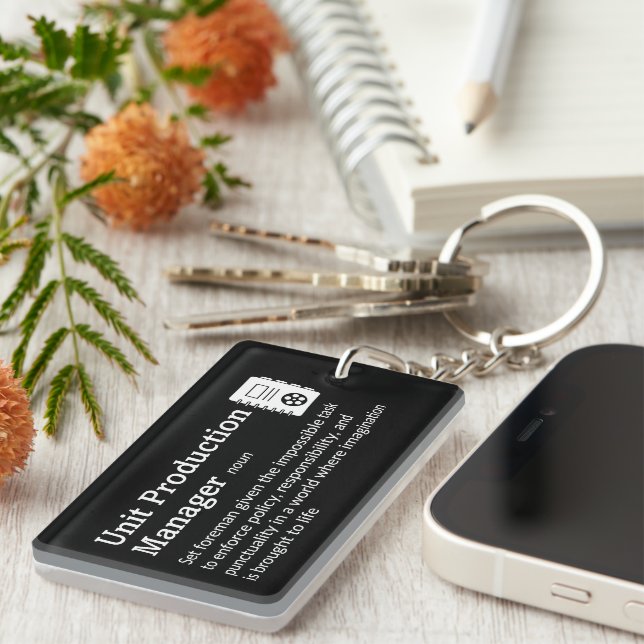 Production Manager Definition - Funny UPM  Key Ring (Front Right)