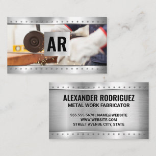 Production Metal Worker   Metallic Rivets  Business Card