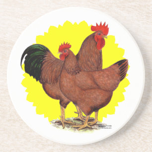 Production Red Sunburst Coaster