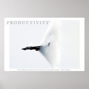 PRODUCTIVITY Motivational Aeroplane Andretti Poster