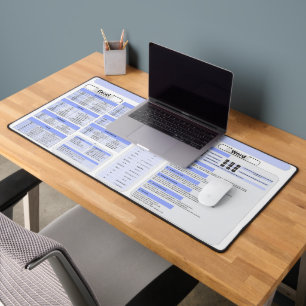 Productivity Mouse Pad – Word & Excel Shortcuts