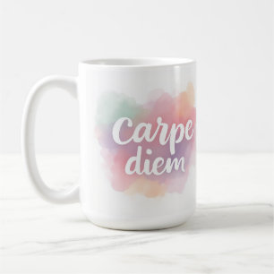 Products featuring a 'carpe diem' design coffee mug