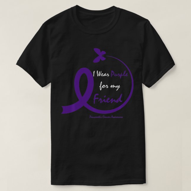 Products Gifts Purple Friend Pancreatic Cancer Awa T-Shirt (Design Front)