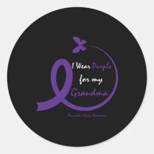 Products Gifts Purple Grandma Pancreatic Cancer Aw Classic Round Sticker