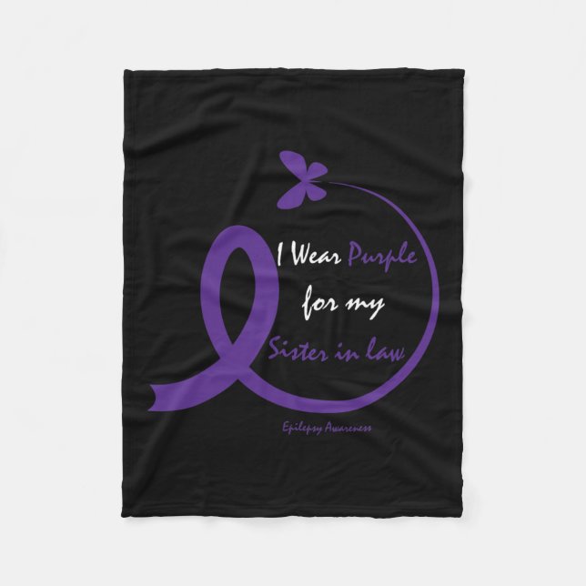 Products Gifts Wear Purple Sister In Law Epilepsy  Fleece Blanket (Front)