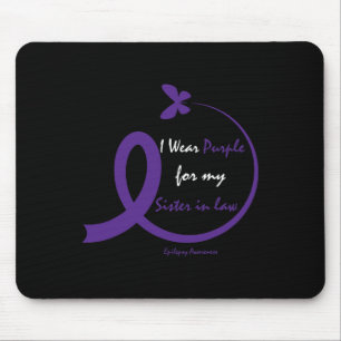 Products Gifts Wear Purple Sister In Law Epilepsy  Mouse Pad