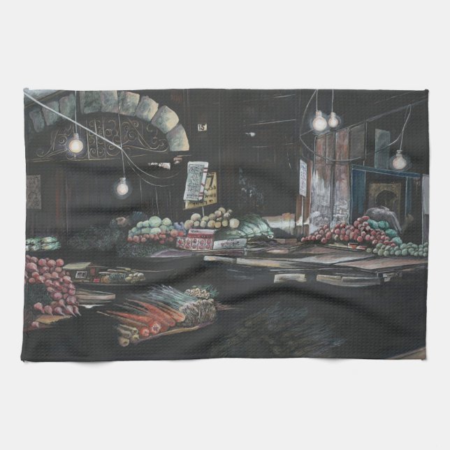 Products of a Struggled Harvest, Jerusalemt Tea Towel (Horizontal)