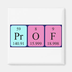 Prof periodic table name magnet