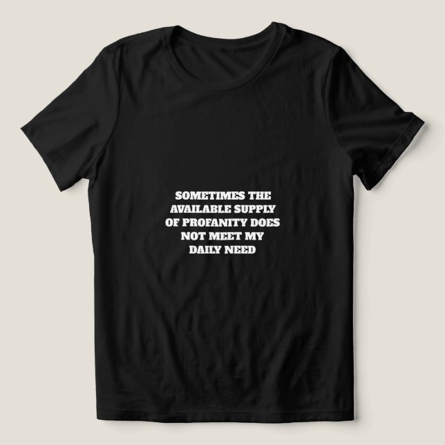 Profanity  Tri-Blend shirt (Design Front)