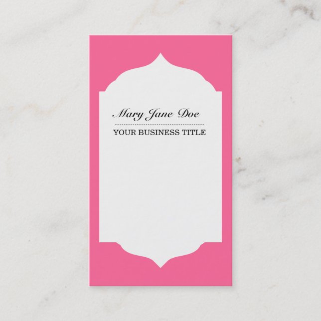 Profesional Plain & Simple  Pink Business Cardf Card (Front)