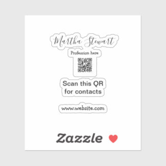 Profession add QR code details website company bus