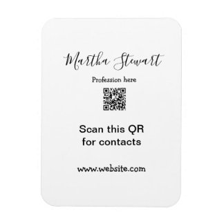 Profession add QR code details website company bus Magnet