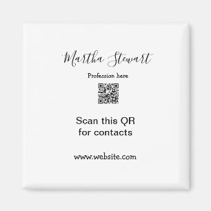 Profession add QR code details website company bus Magnet