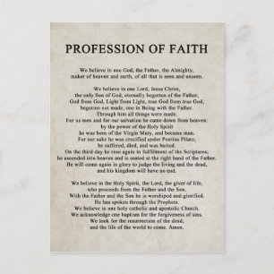 Profession of Faith Postcard
