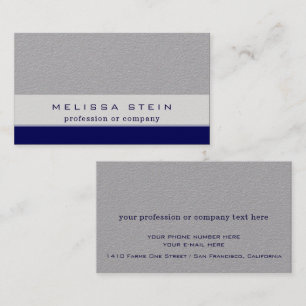 profession or company blue on grey premium business card