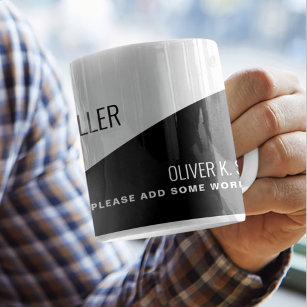 profession (photographer) half-black half-white coffee mug