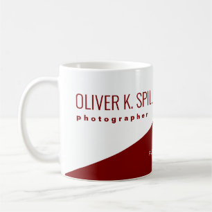 Profession (photographer) half-red half-white coffee mug