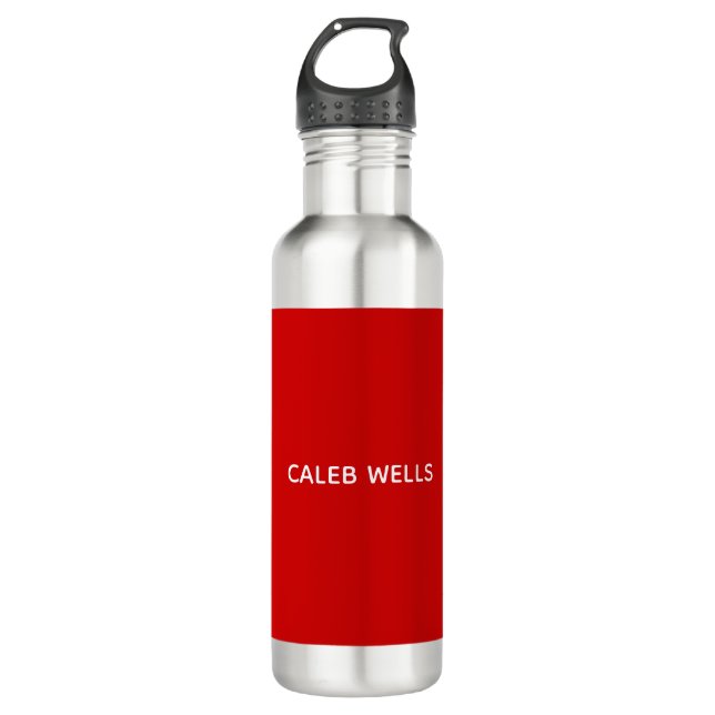 Profession Plain Simple Attractive Red White Name 710 Ml Water Bottle (Front)