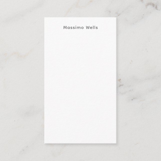 Profession Plain Simple White Attractive Enclosure Card (Front)