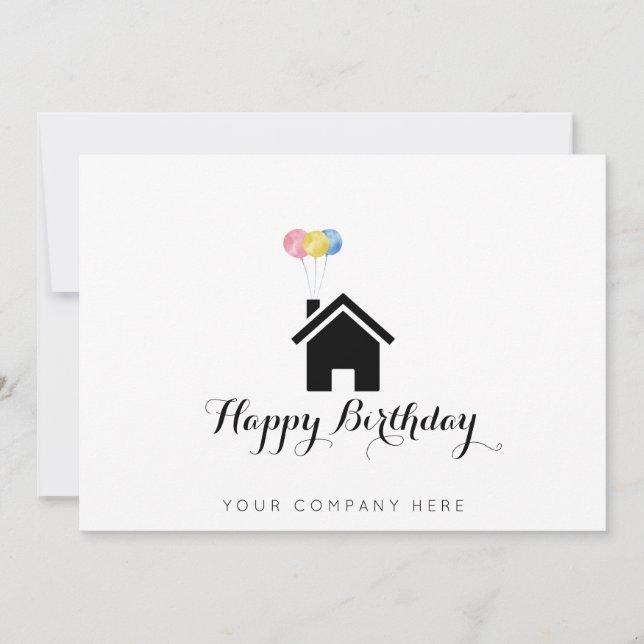 Profession Real Estate Happy Birthday Realtor Card (Front)