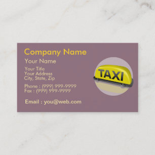 Profession Taxi Driver Business Card