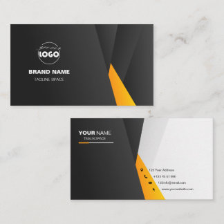 professiona modern business cards black yellow