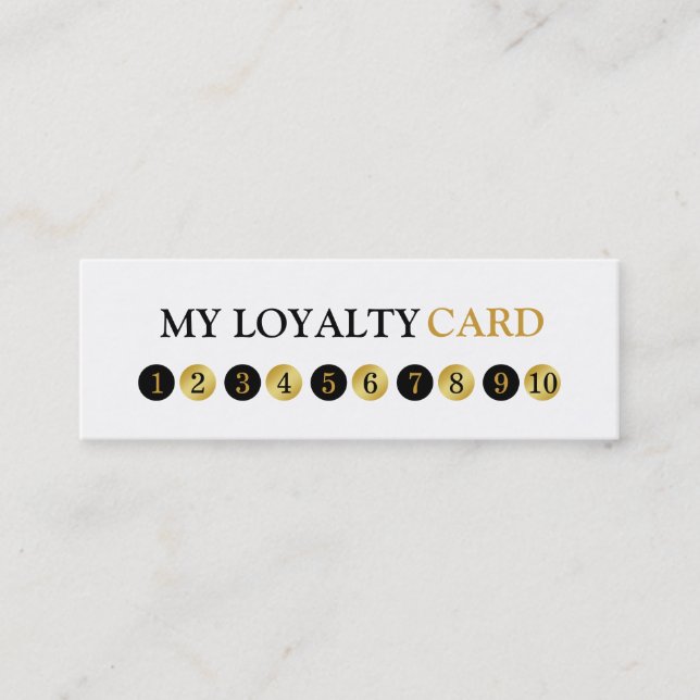 Professional 10 Punch Customer Loyalty Card (Front)